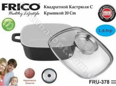 Казан с антипригарным керамическим покрытием Frico FRU - 378 - 2 л ✅ базовая цена $18.78 ✔ Опт ✔ Скидки ✔ Заходите! - Интернет-магазин ✅ Фортуна-опт ✅