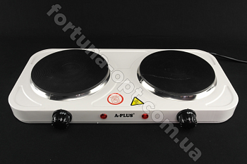 Электроплита двойная A-Plus - 2104 (2000Вт) ➜ Оптом и в розницу ✅ актуальная цена -Интернет магазин ✅ Фортуна ✅