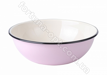 Миска эмалированная 4,0 л 0314/4 Розовая ➜ Оптом и в розницу ✅ актуальная цена -Интернет магазин ✅Фортуна✅