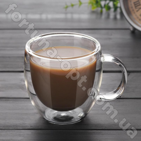 Чашка с двойными стенками 350 мл 6756 ✅ базовая цена 98.90 грн. ✔ Опт ✔ Скидки ✔ Заходите! - Интернет-магазин ✅ Фортуна-опт ✅