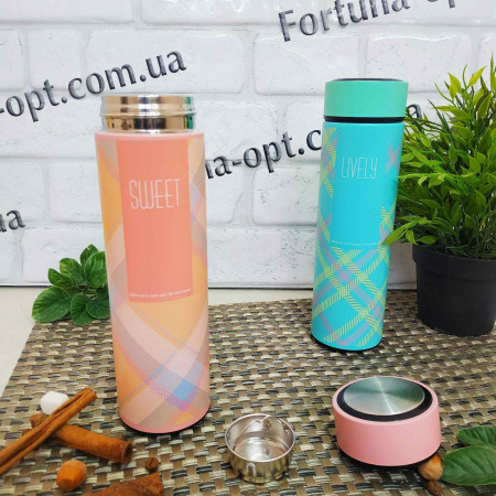 Термос нержавеющий 450 мл "Клетка" 3352-53-54-55 Stenson ➜ фото ➜ розн цена $4.70 - Интернет-магазин ✅ Fortuna-opt.com.ua. ✅