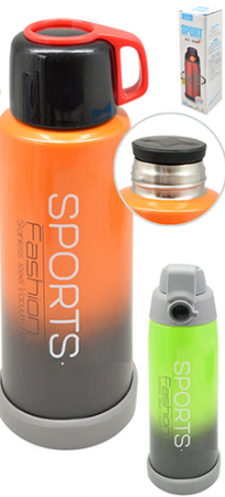 Термос с поилкой нержавеющий 800 мл "Sport" Stenson - 3892-08  ➜ фото ➜ розн цена $8.95 - Интернет-магазин ✅ Fortuna-opt.com.ua. ✅