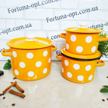 Набор "842" Белый горох горчичный 2,0л/3,0л/5,5л цилиндрической формы ✅ базовая цена 1&nbsp;104.38 грн. ✔ Опт ✔ Скидки ✔ Заходите! - Интернет-магазин ✅ Фортуна-опт ✅