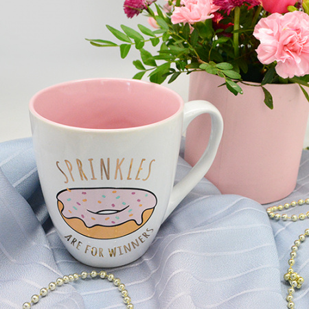 Чашка 550 мл "Sprinkles are for winners" 10321 ✅ базовая цена $2.50 ✔ Опт ✔ Скидки ✔ Заходите! - Интернет-магазин ✅ Фортуна-опт ✅