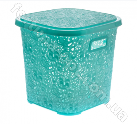 Корзина ажурная с крышкой пластик 15 л 0747 ✅ базовая цена 95.90 грн. ✔ Опт ✔ Скидки ✔ Заходите! - Интернет-магазин ✅ Фортуна-опт ✅