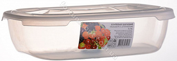 Емкость герметичная для хранения продуктов овал 2 л - 0490 ➜ Оптом и в розницу ✅ актуальная цена -Интернет магазин ✅ Фортуна ✅