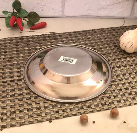 Тарелка нержавеющая д-20 0927  ✅ базовая цена $0.60 ✔ Опт ✔ Скидки ✔ Заходите! - Интернет-магазин ✅ Фортуна-опт ✅