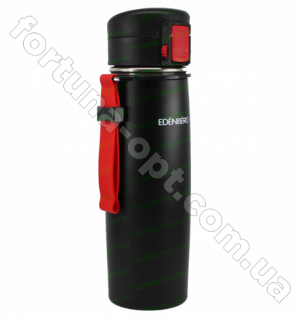 Термокружка - термос Edenberg EB - 629 с силиконовой ручкой и ремешком - 480 мл ➜ фото ➜ розн цена $6.54 - Интернет-магазин ✅ Fortuna-opt.com.ua. ✅