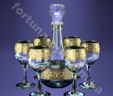 Графин + рюмки Греческий узор GE 03-500/134 7 пр ✅ базовая цена 286.93 грн. ✔ Опт ✔ Скидки ✔ Заходите! - Интернет-магазин ✅ Фортуна-опт ✅