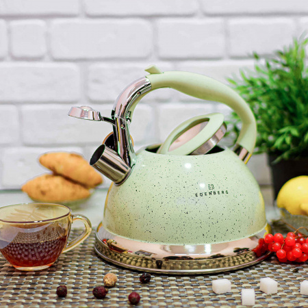 Чайник со свистком на плиту 3 л Edenberg EB - 1955 ✅ базовая цена $17.59 ✔ Опт ✔ Скидки ✔ Заходите! - Интернет-магазин ✅ Фортуна-опт ✅