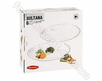 Набор тарелок Sultana Pasabahce 24 см 6 шт/наб 10288 ➜ Оптом и в розницу ✅ актуальная цена -Интернет магазин ✅ Фортуна ✅