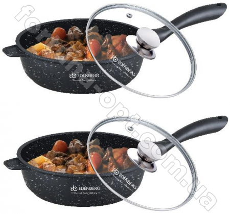 Сковорода глубокая Edenberg EB - 3321 - 2.3л/24см  ✅ базовая цена $18.60 ✔ Опт ✔ Скидки ✔ Заходите! - Интернет-магазин ✅ Фортуна-опт ✅