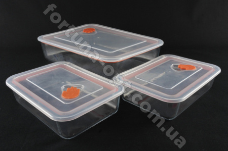 Набор противней с крышками из жаропрочного стекла A-Plus - 1096✅базовая цена$13.63✔Опт✔Скидки✔Заходите! - Интернет-магазин ✅Фортуна-опт ✅