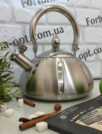 Чайник со свистком (нержавейка) 3 л A-Plus - 1376 ✅ базовая цена $11.80 ✔ Опт ✔ Скидки ✔ Заходите! - Интернет-магазин ✅ Фортуна-опт ✅
