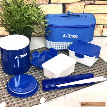 Ланч бокс термос для еды металлический с сумкой A-Plus - 1670 - 500 мл ✅ базовая цена $10.72 ✔ Опт ✔ Скидки ✔ Заходите! - Интернет-магазин ✅Фортуна-опт ✅