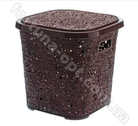 Корзина ажурная с крышкой пластик 15 л 0747 ✅ базовая цена 95.90 грн. ✔ Опт ✔ Скидки ✔ Заходите! - Интернет-магазин ✅ Фортуна-опт ✅