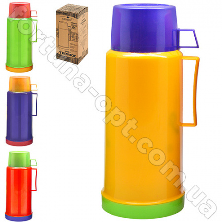 Термос пластиковый со стеклянной колбой Stenson - 215 - 1 л ➜ фото ➜ розн цена $4.98 - Интернет-магазин ✅ Fortuna-opt.com.ua. ✅ 