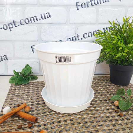 Горшок цветочный Классик №6 17,6*16 см белый/теракот 2935 ✅ базовая цена 43.29 грн. ✔ Опт ✔ Скидки ✔ Заходите! - Интернет-магазин ✅ Фортуна-опт ✅