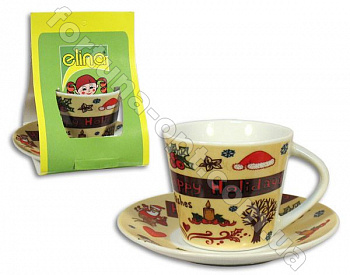 Набор кофейный 2 предмета Elina EL - 5024 ➜ Оптом и в розницу ✅ актуальная цена - Интернет магазин ✅ Фортуна ✅