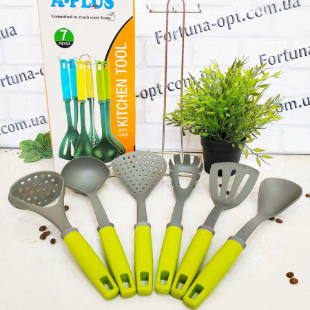 Набор кухонных принадлежностей с силиконовыми ручками A-Plus - 0228 (7 предметов) ✅ базовая цена $11.63 ✔ Опт ✔ Скидки ✔ Заходите! - Интернет-магазин ✅ Фортуна-опт ✅