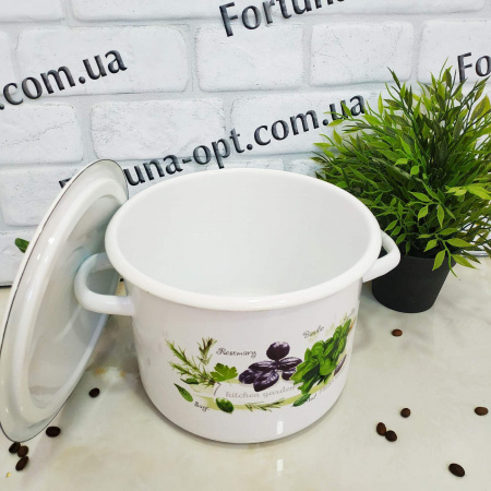 Эмалированная кастрюля 4,5 л "242 Зелень фреш" ✅ базовая цена 304.45 грн. ✔ Опт ✔ Скидки ✔ Заходите! - Интернет-магазин ✅ Фортуна-опт ✅