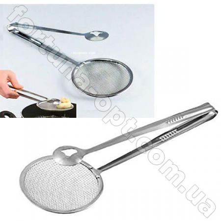  Щипцы для фритюра и жарки с шумовкой FRU - 037 - 28 см ✅ базовая цена $1.24 ✔ Опт ✔ Скидки ✔ Заходите! - Интернет-магазин ✅ Фортуна-опт ✅