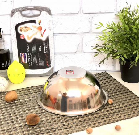 Миска из нержавеющей стали A-Plus - 0875 (22 см) ✅ базовая цена $1.21 ✔ Опт ✔ Скидки ✔ Заходите! - Интернет-магазин ✅ Фортуна-опт ✅