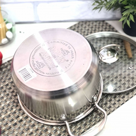 Набор посуды из нержавеющей стали A-Plus - 1295➜ Опт и розница ✅ актуальная цена -Интернет магазин ✅ Фортуна ✅