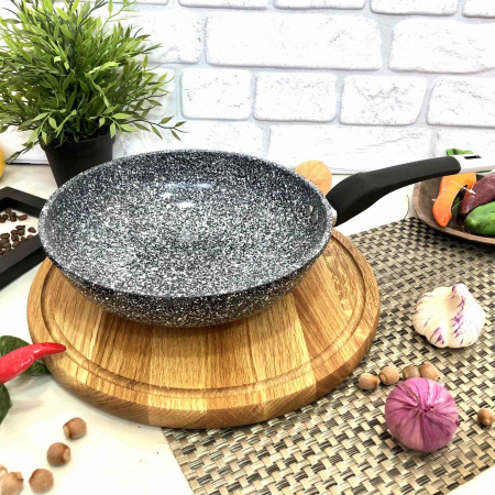 Сковорода Вок из мрамора Edenberg EB - 3319 - 28 см3,8л ✅ базовая цена $15.50 ✔ Опт ✔ Скидки ✔ Заходите! - Интернет-магазин ✅ Фортуна-опт ✅