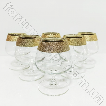 Набор бокалов для коньячка 6 шт Золотой карат 410 мл 22-1812 ✅ базовая цена 313.85 грн. ✔ Опт ✔ Скидки ✔ Заходите! - Интернет-магазин ✅ Фортуна-опт ✅