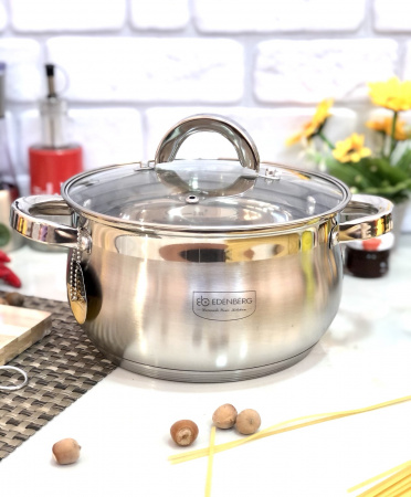 Кастрюля Edenberg EB - 3728 большого объема - 8,2 л  ✅ базовая цена $18.13 ✔ Опт ✔ Скидки ✔ Заходите! - Интернет-магазин ✅ Фортуна-опт ✅