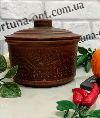   Кастрюля красная глина 1,7 л 7785 ✅ базовая цена 116.03 грн. ✔ Опт ✔ Скидки ✔ Заходите! - Интернет-магазин ✅ Фортуна-опт ✅