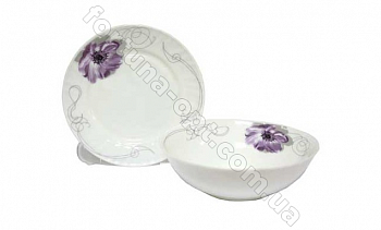 Салатник стеклокерам. №7 Фиалка 61008 ➜ Оптом и в розницу ✅ актуальная цена - Интернет магазин ✅ Фортуна ✅