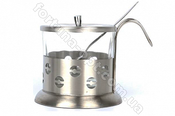 Сахарница стеклянная с ложкой Empire EM -0009 ✅ базовая цена $2.40 ✔ Опт ✔ Акции ✔ Заходите! - Интернет-магазин Fortuna-opt.com.ua.