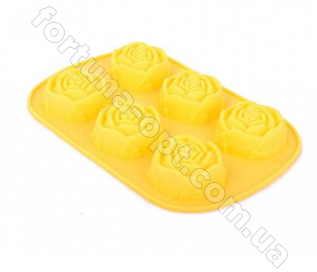 Форма для выпечки кексов силиконовая Розы EMPIRE - 0056 6 шт ✅ базовая цена $1.50 ✔ Опт ✔ Скидки ✔ Заходите! - Интернет-магазин ✅ Фортуна-опт ✅