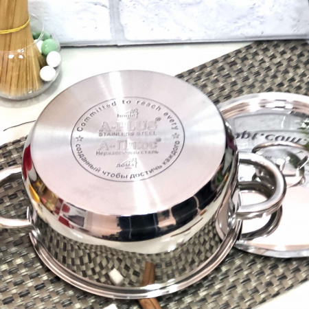 Набор кастрюль A-Plus - 1299➜ Опт и розница ✅ актуальная цена -Интернет магазин ✅ Фортуна ✅