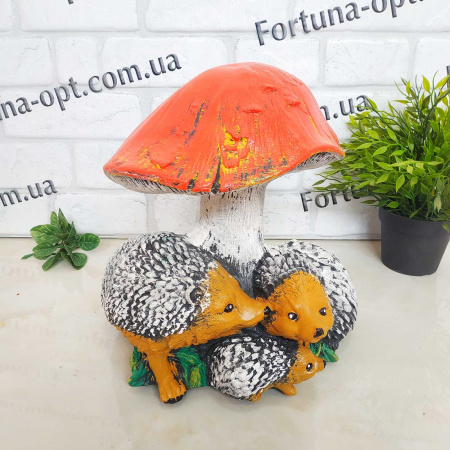 Ежики семья под мухомором гипс 1411 ✅ базовая цена 266.40 грн. ✔ Опт ✔ Скидки ✔ Заходите! - Интернет-магазин ✅ Фортуна-опт ✅