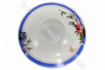 Салатник стеклокерамический №7 Голубой букет 6806 ➜ Оптом и в розницу ✅ актуальная цена -Интернет магазин ✅ Фортуна ✅
