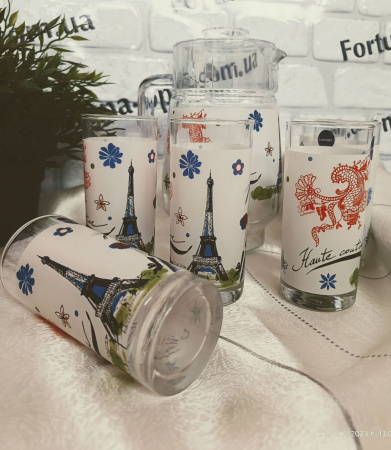 Кувшин +6стак люминарк 7 пр (к1,6мл+6ст.270мл) Haute Cuture Blue 5620 ✅ базовая цена 429.95 грн. ✔ Опт ✔ Скидки ✔ Заходите! - Интернет-магазин ✅ Фортуна-опт ✅