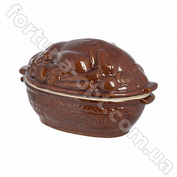 Жаровня керамическая для запекания в духовке и на огне 3 л Гриль ➜ Оптом и в розницу ✅ актуальная цена - Интернет магазин ✅ Фортуна ✅