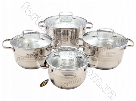 Набор посуды из нержавеющей стали Edenberg EB - 4073➜ Опт и розница ✅ актуальная цена -Интернет магазин ✅ Фортуна ✅
