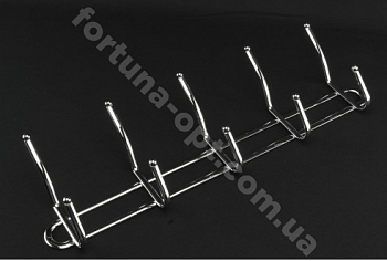Вешалка нержавеющая 5 крючков 1165 ✅ базовая цена $3.74 ✔ Опт ✔ Акции ✔ Заходите! - Интернет-магазин Fortuna-opt.com.ua.