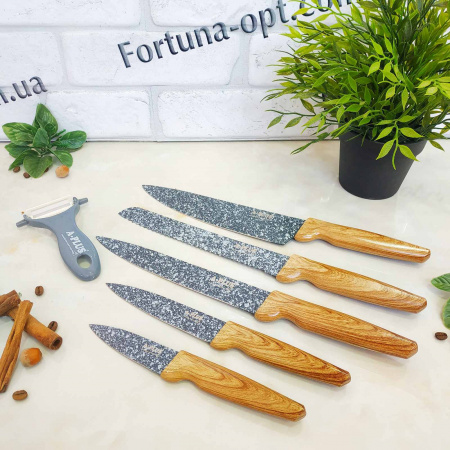 Набор ножей A-Plus - 0998 (6предметов) ✅ базовая цена $7.25 ✔ Опт ✔ Скидки ✔ Заходите! - Интернет-магазин ✅ Фортуна-опт ✅