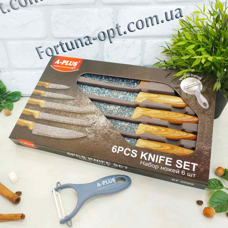 Набор ножей A-Plus - 0998 (6предметов) ✅ базовая цена $7.25 ✔ Опт ✔ Скидки ✔ Заходите! - Интернет-магазин ✅ Фортуна-опт ✅