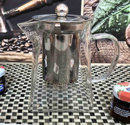  Заварник стекло квадрат  0,55 л FRU - 363 ✅ базовая цена $5.78 ✔ Опт ✔ Скидки ✔ Заходите! - Интернет-магазин ✅ Фортуна-опт ✅