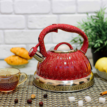 Чайник со свистком 3 л красный Edenberg EB - 039 ✅ базовая цена $18.75 ✔ Опт ✔ Скидки ✔ Заходите! - Интернет-магазин ✅ Фортуна-опт ✅