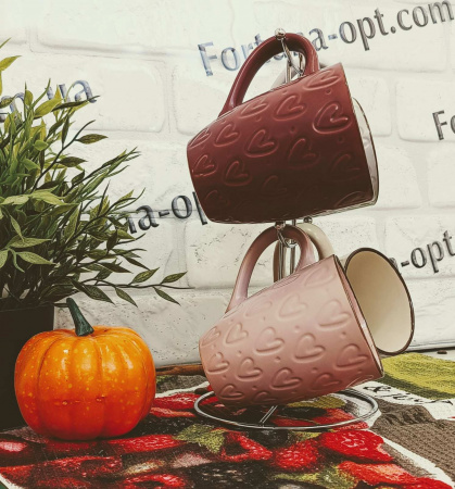 Набор чайный 4 пр 350 мл на стойке Heart  021-04-09 ✅ базовая цена 367.11 грн. ✔ Опт ✔ Скидки ✔ Заходите! - Интернет-магазин ✅ Фортуна-опт ✅