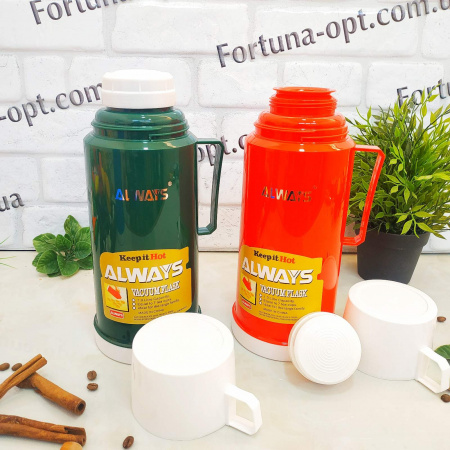 Термос со стеклянной колбой 1 л -A-Plus - 1631  ➜ фото ➜ розн цена $4.26 - Интернет-магазин ✅ Fortuna-opt.com.ua. ✅ 