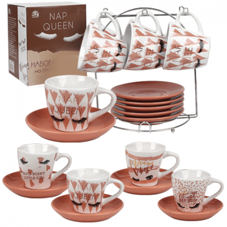 Набор чайный 12 пр Реснички - 3629-08 ✅ базовая цена 324.14 грн. ✔ Опт ✔ Скидки ✔ Заходите! - Интернет-магазин ✅ Фортуна-опт ✅