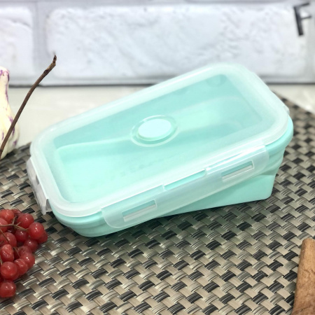 Ланч-бокс силиконовый складной A-Plus - 1912С ➜ фото ➜ розн цена $2.83 - Интернет-магазин ✅ Fortuna-opt.com.ua. ✅